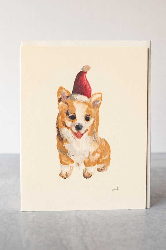 corgi christmas card - Starfruit Prints