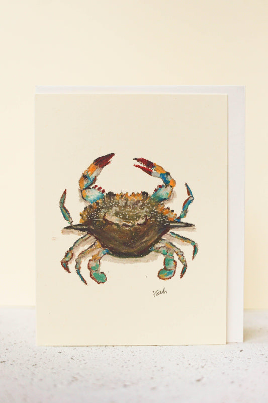 blue crab card - Starfruit Prints