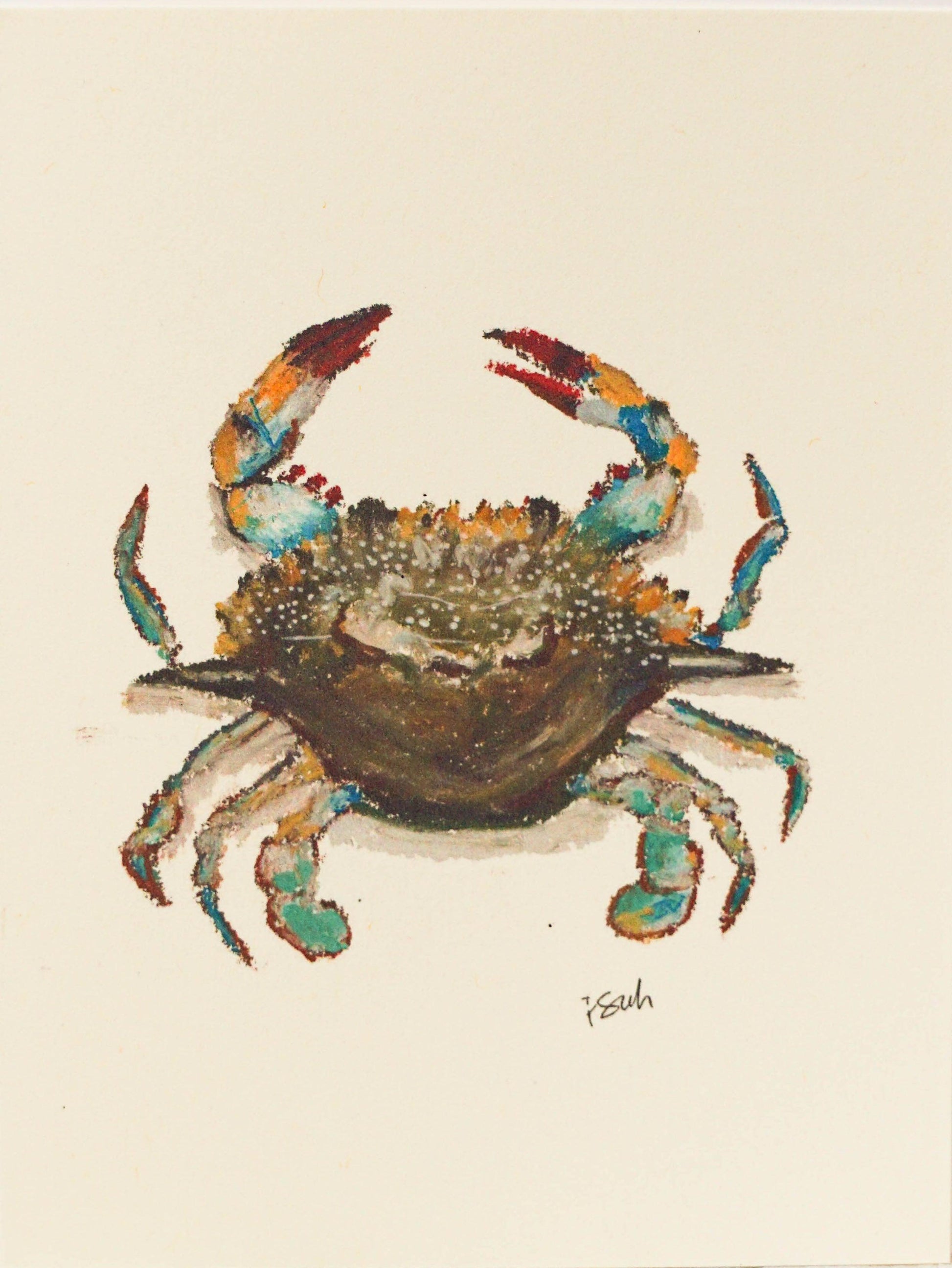 Blue Crab Print - 11x8.5 inch - Starfruit Prints