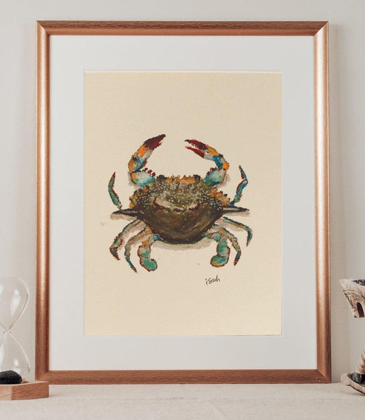 Blue Crab Print - 11x8.5 inch - Starfruit Prints